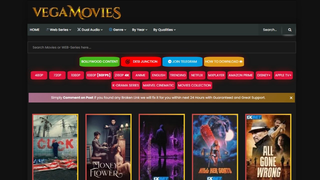 Vega Movies Website